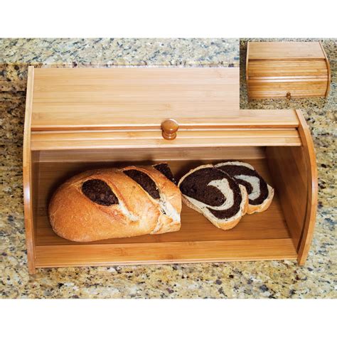 roll top wooden bread box